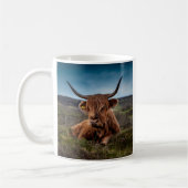 Schotse Highland Koe Longhorn Stier Rancher Koffiemok (Links)