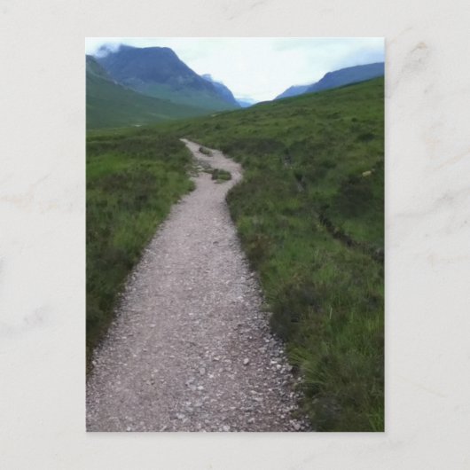 Schotse Highland Path naar Blue Yonder Briefkaart (Voorkant)