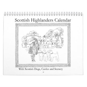 Schotse Highlanders, Kastelen en Honden Kalender