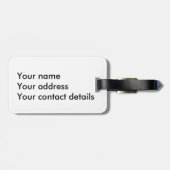 Schotse hond met hart bagagelabel (Achterkant horizontaal)