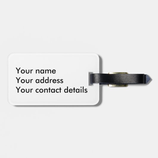 Schotse hond met hart bagagelabel (Achterkant horizontaal)