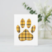 Schotse Hond Pootafdruk Briefkaart (Staand voorkant)