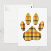 Schotse Hond Pootafdruk Briefkaart (Voorkant / Achterkant)