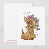 Schotse hond, Scottie dog, Scottie Note Card Notitiekaartje (Voorkant / Achterkant)