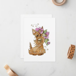 Schotse hond, Scottie dog, Scottie Note Card Notitiekaartje