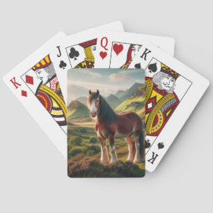 Schotse hoogland Clydesdale paard Pokerkaarten