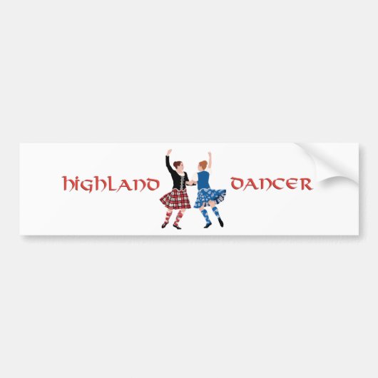 Schotse Hoogland Dans Reel Bumpersticker (Voorkant)
