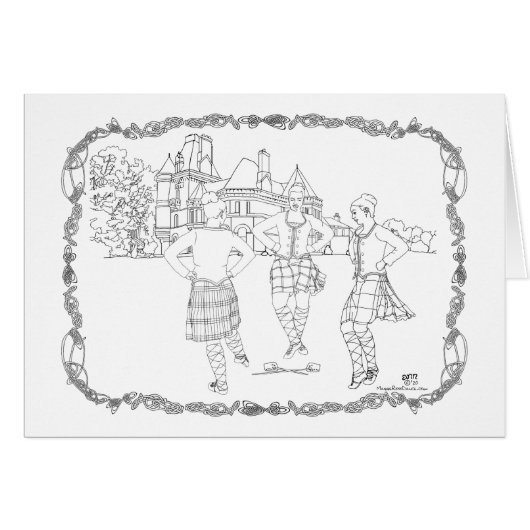 Schotse hoogland danser (Voorkant Horizontaal)