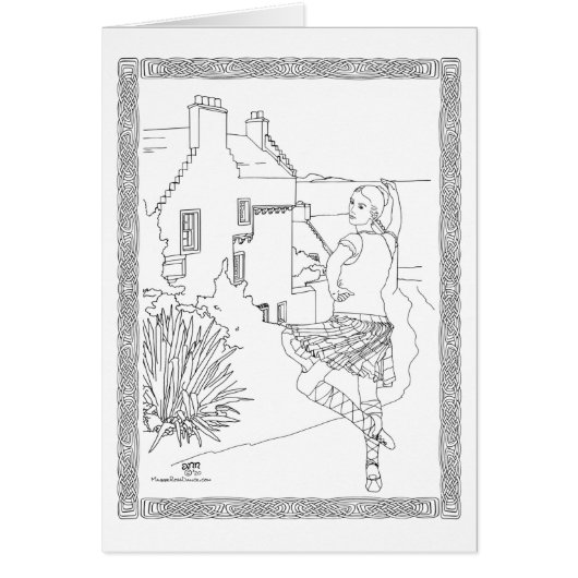 Schotse hoogland danser (Voorkant)