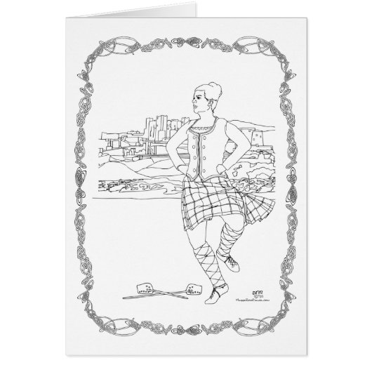 Schotse hoogland danser (Voorkant)