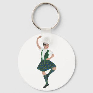 Schotse hoogland danser Campbell Sleutelhanger