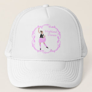 Schotse hoogland danser Celtische knoopwerk roze Trucker Pet