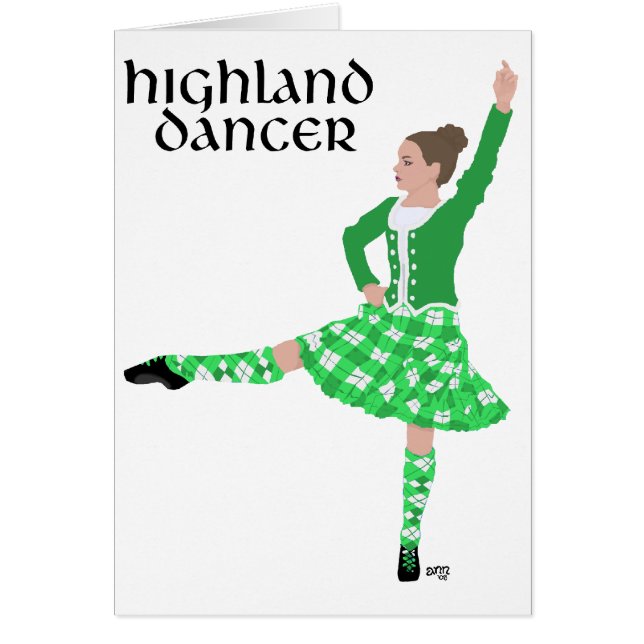 Schotse Hoogland Danser Groen (Voorkant)