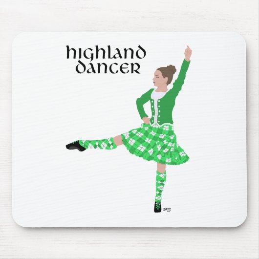 Schotse Hoogland Danser Groen Muismat (Voorkant)