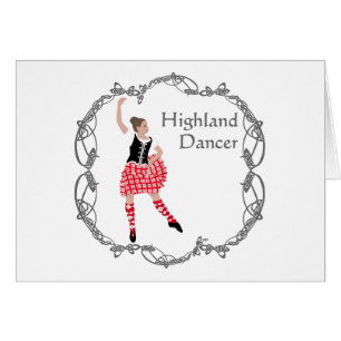 Schotse hoogland danser Keltische knoopwerk rood