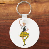 Schotse hoogland danser MacLeod Tartan Sleutelhanger (Voorkant)
