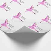 Schotse Hoogland Danser Roze Cadeaupapier (Hoek)