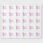 Schotse Hoogland Danser Roze Cadeaupapier (Vlak)