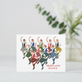 Schotse Hoogland Dansers Briefkaart (Staand voorkant)