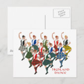 Schotse Hoogland Dansers Briefkaart (Voorkant / Achterkant)