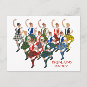 Schotse Hoogland Dansers Briefkaart