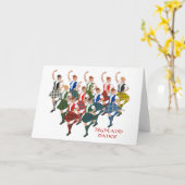 Schotse Hoogland Dansers Kaart (Gele Bloem)