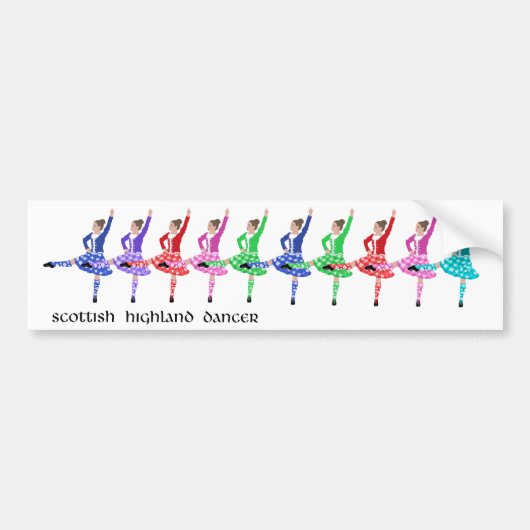 Schotse Hoogland Danslijn Bumpersticker (Voorkant)