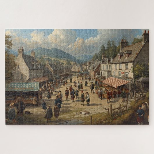Schotse Hoogland Dorps Legpuzzel (Horizontaal)