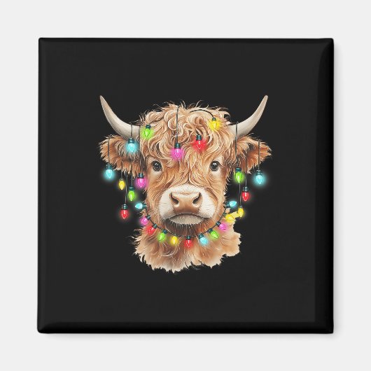  Schotse Hoogland Koe Animal Christmas Xma Magneet (Voorkant)