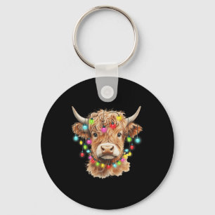 Schotse Hoogland Koe Animal Christmas Xma Sleutelhanger