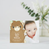 Schotse Hoogland Koe Baby Shower Briefkaart (Staand voorkant)