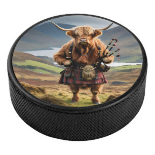 Schotse Hoogland Koe Bagpiper, Hockey Puck