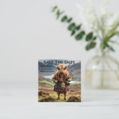 Schotse Hoogland Koe Bagpiper, Informatiekaartje (Staand voorkant)