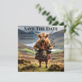 Schotse Hoogland Koe Bagpiper, Save The Date (Staand voorkant)
