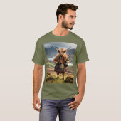 Schotse Hoogland Koe Bagpiper, T-shirt (Voorkant volledig)