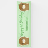 Schotse hoogland Koe Birthday Party Green Spandoek (Verticaal)