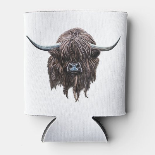 Schotse hoogland Koe Blikjeskoeler (Voorkant)