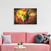 Schotse Hoogland Koe Canvas (Insitu (Woonkamer))