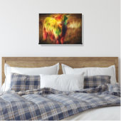 Schotse Hoogland Koe Canvas Afdruk (Insitu (Slaapkamer))