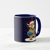 Schotse Hoogland Koe Christmas Piper Mok (Voorkant rechts)