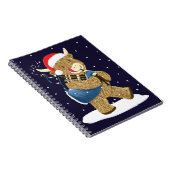 Schotse Hoogland Koe Christmas Piper Notitieboek (Rechterzijde)