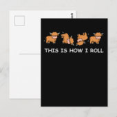 Schotse hoogland Koe Gift Dit is hoe ik moet rolle Briefkaart (Voorkant / Achterkant)