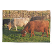 Schotse hoogland Koe Grazing Kussensloop (Achterkant)