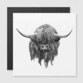 Schotse hoogland Koe in zwart-wit (Voorkant / Achterkant)