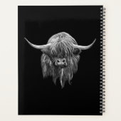 Schotse hoogland Koe in zwart-wit Planner (Achterkant)