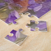 Schotse Hoogland Koe Kalf Paarse Wildflower Legpuzzel (Zijkant)