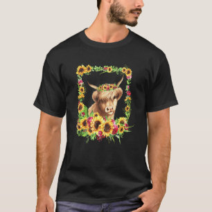 Schotse Hoogland Koe Kalveren T-shirt Voor Boer Mo