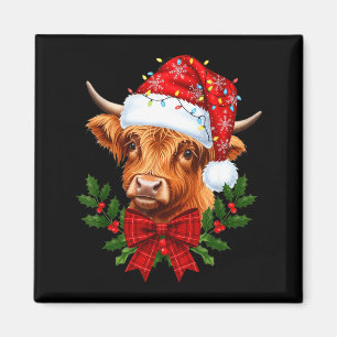 Schotse Hoogland Koe Kerst Grappige Koe Liefhebber Magneet