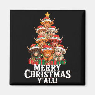 Schotse Hoogland Koe Kerstboom Grappige Koe Liefhe Magneet