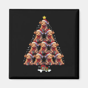 Schotse Hoogland Koe Kerstboomverlichting Xmas C Magneet